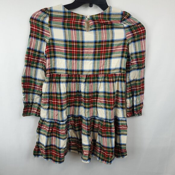 Adorable Gap Kids Girls M 8 Lng Slv Plaid Tiered Bottom Dress - Picture 5 of 12